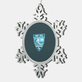 Surf Point Loma Californië Tin Sneeuwvlok Ornament (Rechts)