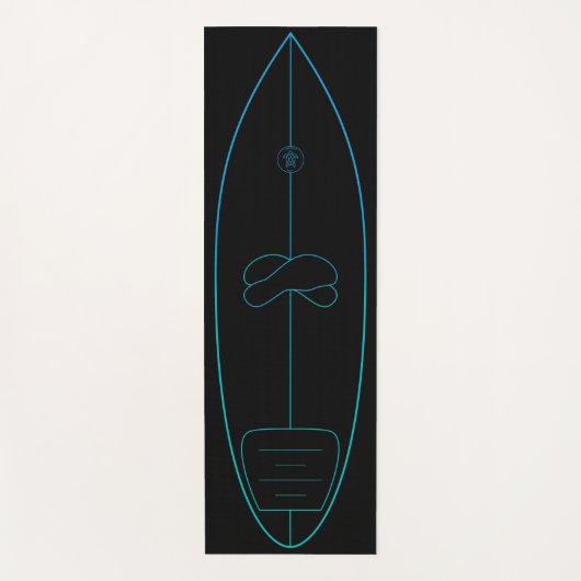 Surf-Pop-Up Trainingsmatte Yogamatte | blautürkis Yogamat (Voorkant)