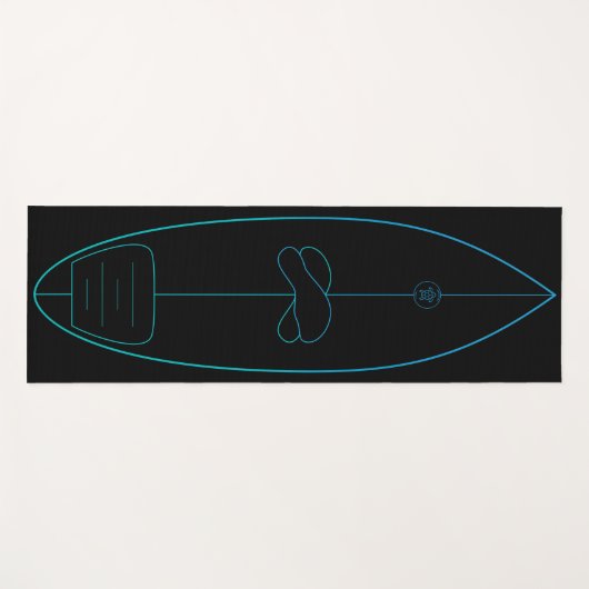 Surf-Pop-Up Trainingsmatte Yogamatte | blautürkis Yogamat (Voorkant (horizontaal))