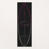 Surf-Pop-Up Trainingsmatte Yogamatte | Pinkweiß Yogamat (Voorkant)