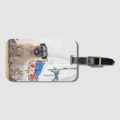 Surf Pug Bagagelabel (Voorkant (horizontaal))