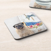 Surf Pug Bier Onderzetter (Linkerzijde)