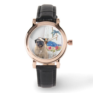 Surf Pug Horloge