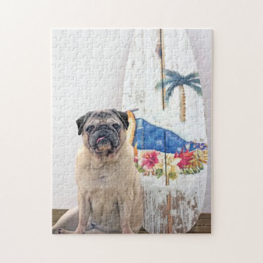 Surf Pug Legpuzzel (Verticaal)