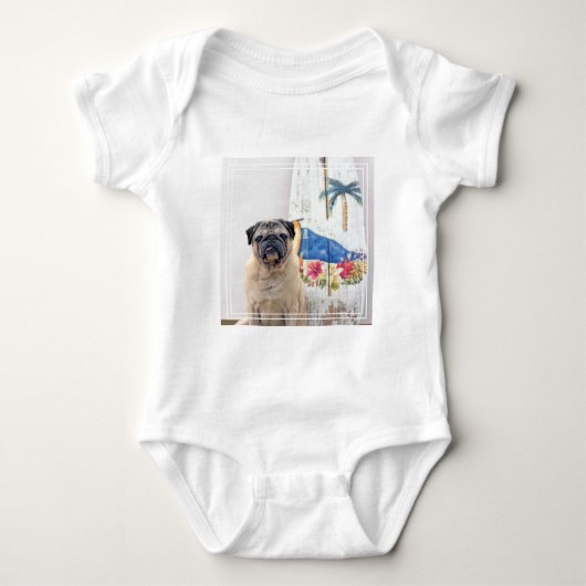 Surf Pug Romper (Voorkant)