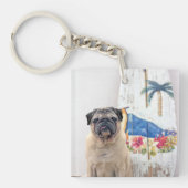 Surf Pug Sleutelhanger (Voorkant)