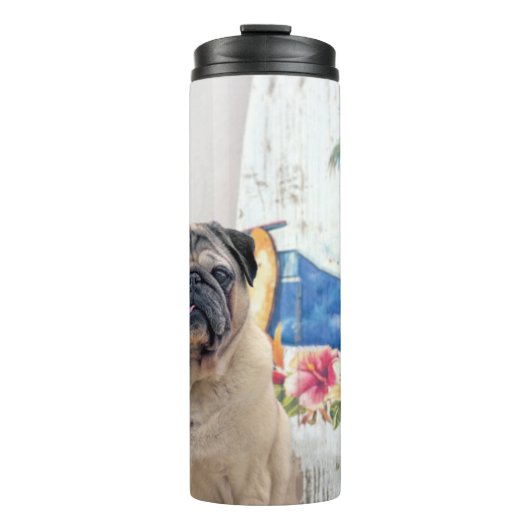 Surf Pug Thermosbeker (Voorkant)