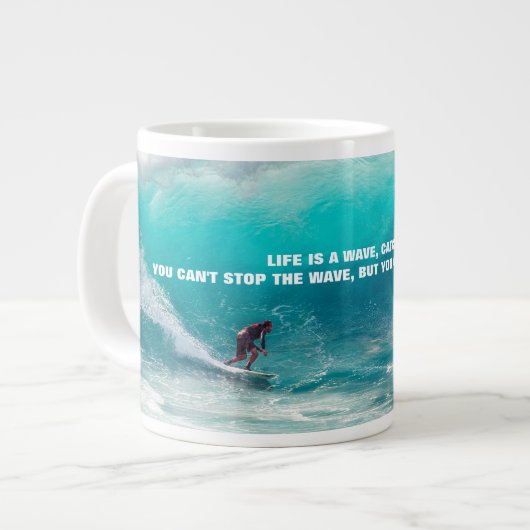 SURF QUOTE POSTER Two-Tone Candy Jar Grote Koffiekop (Links)