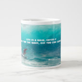 SURF QUOTE POSTER Two-Tone Candy Jar Grote Koffiekop (Voorkant)
