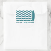Surf Raglan Nieuw-Zeeland Ronde Sticker (Tas)