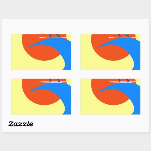 Surf Rechthoekige Sticker (Vel)