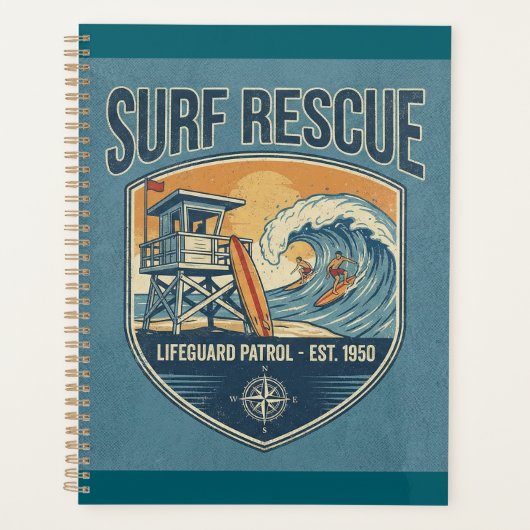 Surf Rescue Lifeguard Patrol Est 1950 Planner (Voorkant)
