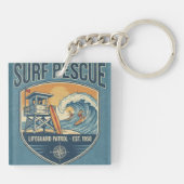 Surf Rescue Lifeguard Patrol Est 1950 Sleutelhanger (Achterkant)