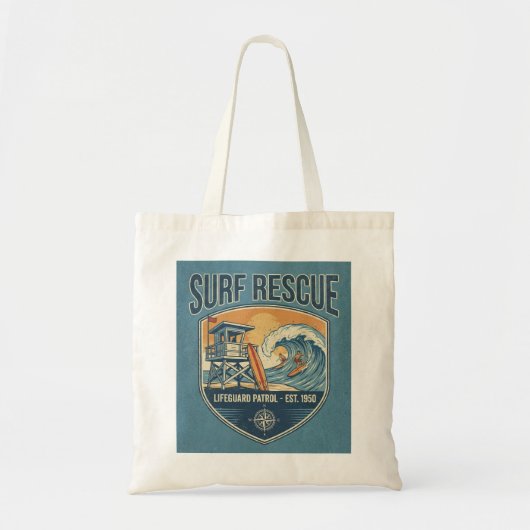 Surf Rescue Lifeguard Patrol Est 1950 Tote Bag (Voorkant)