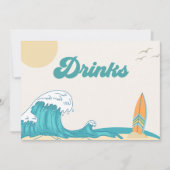 Surf Restroom Party Sign | SURVEN KAART (Voorkant)