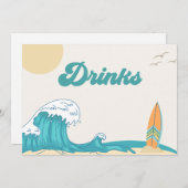 Surf Restroom Party Sign | SURVEN KAART (Voorkant / Achterkant)