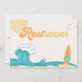 Surf Restroom Party Sign | SURVEN KAART (Voorkant)