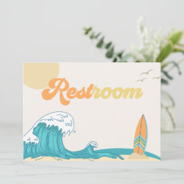 Surf Restroom Party Sign | SURVEN KAART
