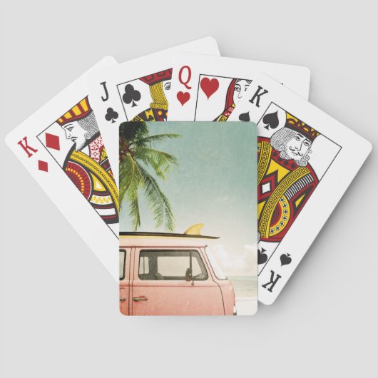Surf Retro | Beach Pokerkaarten (Achterkant)