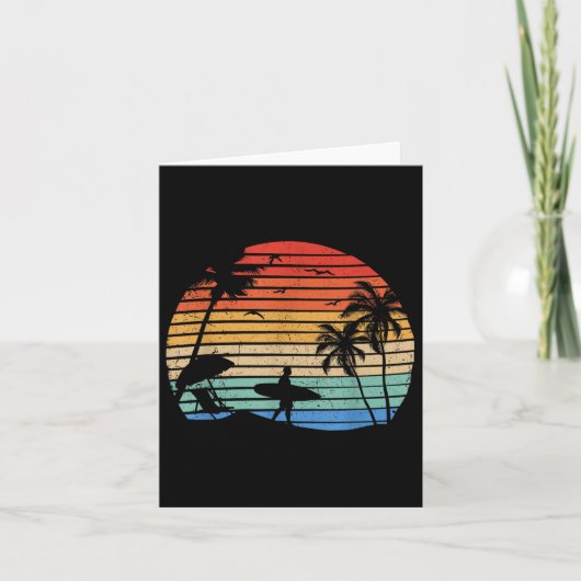  Surf Retro Surfstrand Kaart (Voorkant)