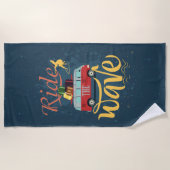 Surf Ride the Wave Beach Towel Strandlaken (Voorkant)