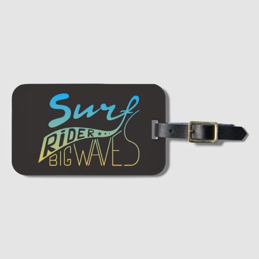 Surf Rider Big Waves Bagagelabel (Voorkant (horizontaal))