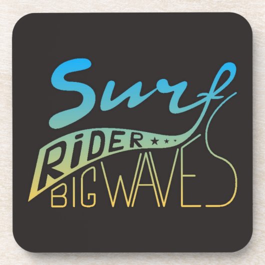 Surf Rider Big Waves Bier Onderzetter (Voorkant)