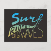 Surf Rider Big Waves Briefkaart (Voorkant)