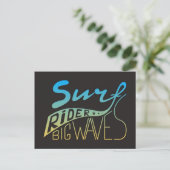Surf Rider Big Waves Briefkaart (Staand voorkant)