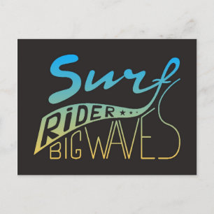 Surf Rider Big Waves Briefkaart
