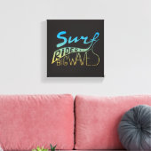 Surf Rider Big Waves Canvas Afdruk (Insitu (Woonkamer))