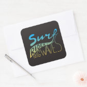 Surf Rider Big Waves Vierkante Sticker (Envelop)