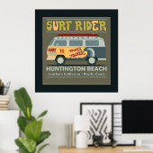 Surf Rider Huntington Beach Poster (Thuiskantoor)