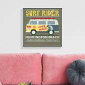 Surf Rider Huntington Beach Poster Canvas Afdruk (Insitu (Woonkamer))