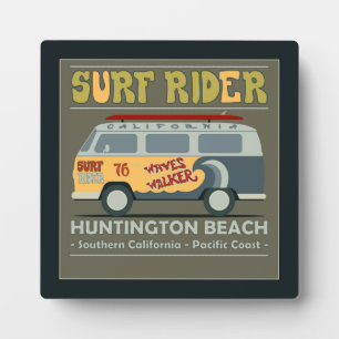 Surf Rider Huntington Beach Poster Fotoplaat