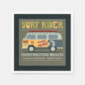 Surf Rider Huntington Beach Poster Servet (Voorkant)