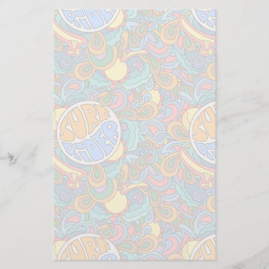 Surf Rider Pattern Briefpapier (Voorkant)