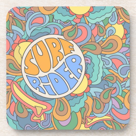 Surf Rider Pattern Drankjes Onderzetter (Voorkant)