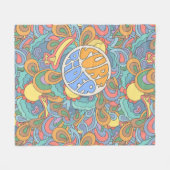 Surf Rider Pattern Fleece Deken (Voorkant (Horizontaal))