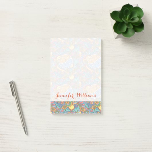 Surf Rider Pattern | Jouw namen toevoegen Post-it® Notes (Kantoor)