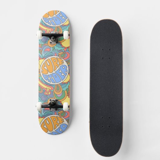 Surf Rider Pattern Persoonlijk Skateboard (Voorkant)