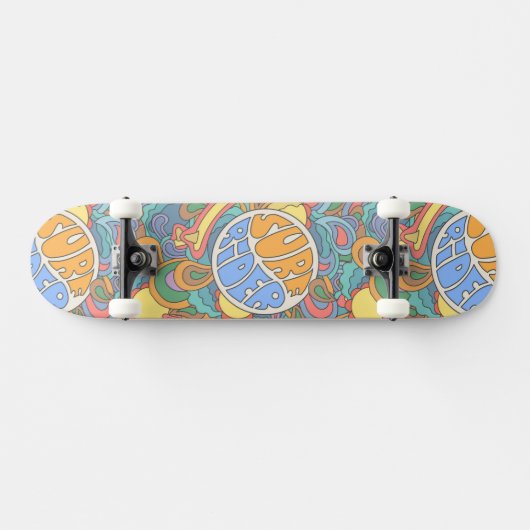 Surf Rider Pattern Persoonlijk Skateboard (Horizontaal)