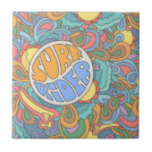 Surf Rider Pattern Tegeltje (Voorkant)