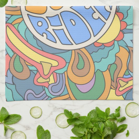 Surf Rider Pattern Theedoek (Gevouwen)