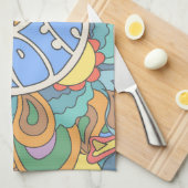 Surf Rider Pattern Theedoek (Quarter Fold)