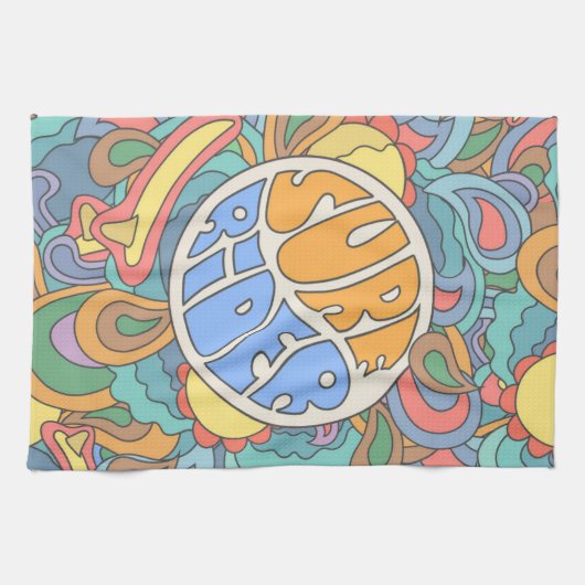 Surf Rider Pattern Theedoek (Horizontaal)