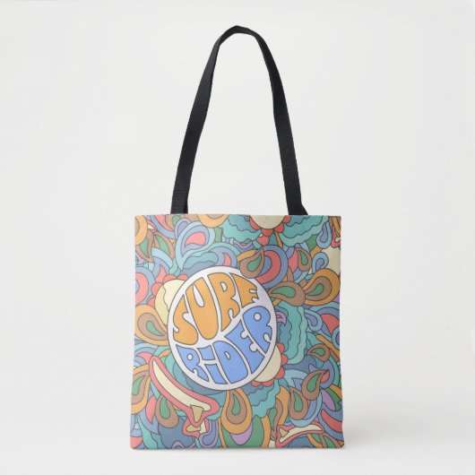 Surf Rider Pattern Tote Bag (Voorkant)