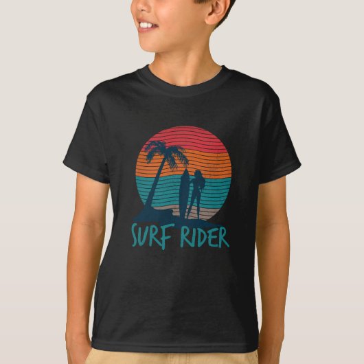 Surf Rider-Riding de golven-surfende Grote golf T-shirt (Voorkant)