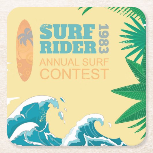 Surf Rider Surf Contest |1983 Kartonnen Onderzetters (Voorkant)