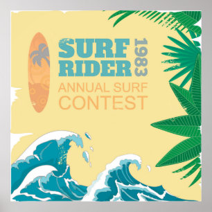 Surf Rider Surf Contest  1983 Poster